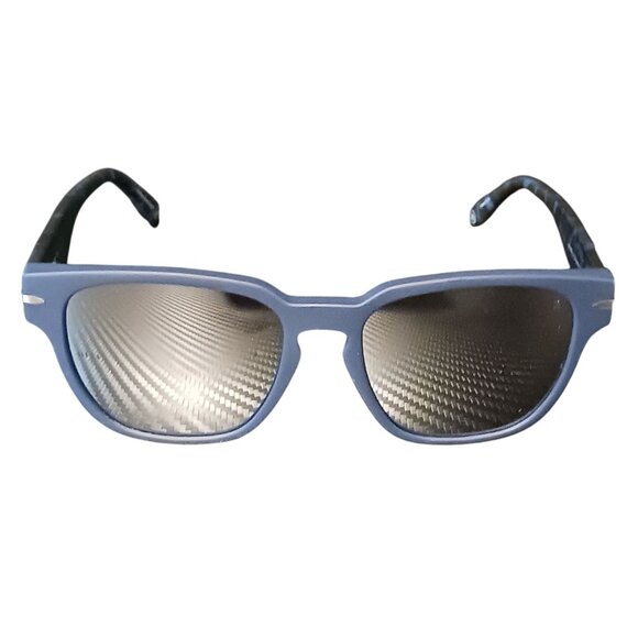 Mita‎ Sustainable Eyewear Key West 55mm Square Sunglasses Black/Blue Mirrored - Picture 1 of 11